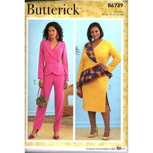 Butterick B6739 Misses 8 to 16 Jacket, Skirt and Pants Uncut Sewing Pattern